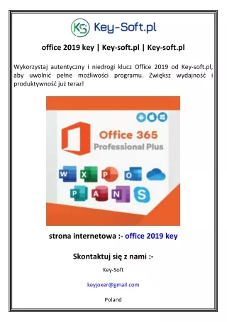 office 2019 key  Key-soft.pl   Key-soft.pl