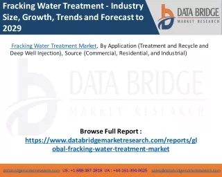 Fracking Water Treatment Market – Industry Trends and Forecast to 2029