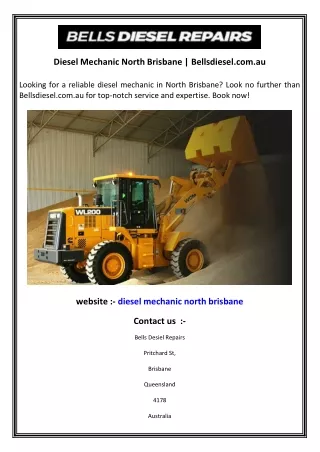 Diesel Mechanic North Brisbane  Bellsdiesel.com.au