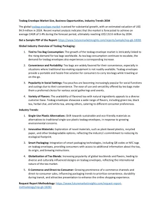 Teabag Envelope Market Size