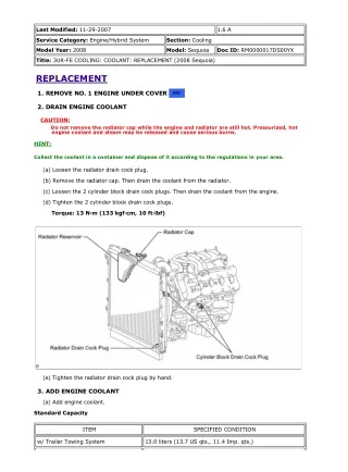 2009 Toyota Sequoia Service Repair Manual