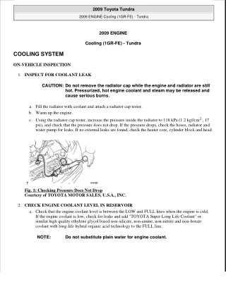 2009 Toyota Tundra Service Repair Manual