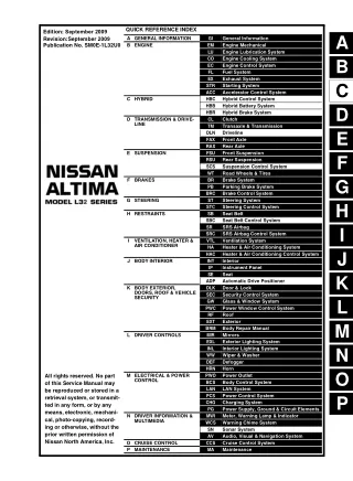 2010 Nissan Altima Service Repair Manual