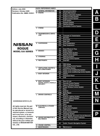 2010 Nissan Rogue Service Repair Manual