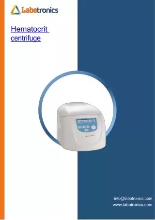 Hematocrit-centrifuge