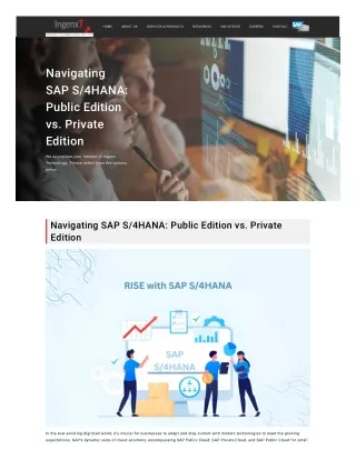 Navigating SAP S/4HANA: Public Edition vs. Private Edition