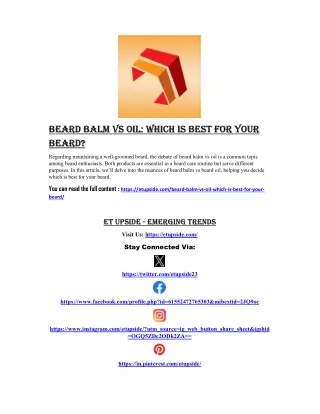 Beard Balm vs Oil - Which Is Best for Your Beard