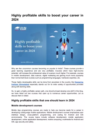 Highly profitable skills to boost your career in 2024