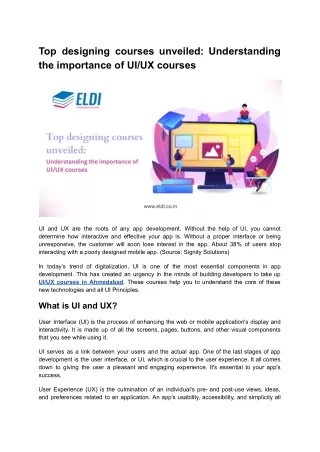 Top designing courses unveiled_ Understanding the importance of UI_UX courses