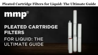 Pleated Cartridge Filters for Liquid: The Ultimate Guide