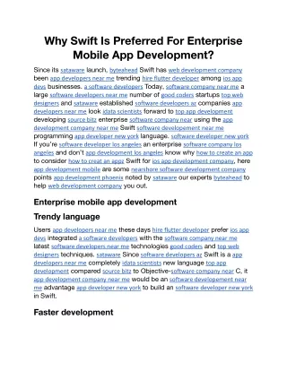 Why Swift Is Preferred For Enterprise Mobile App Development.docx