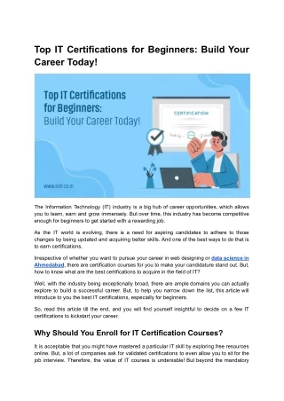 Top IT Certifications for Beginners_ Build Your Career Today!
