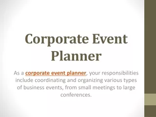 Corporate Event Planner