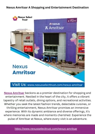 A Deep Dive into Nexus Amritsar and Nexus Seawoods Navi Mumbai