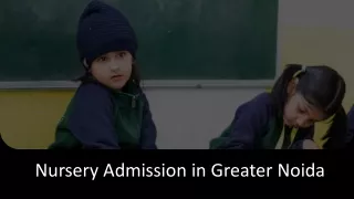 Nursery Admission in Greater Noida