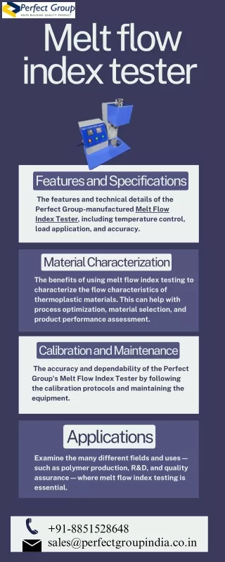 Melt Flow Index Tester