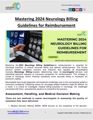 Mastering 2024 Neurology Billing Guidelines for Reimbursement