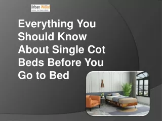 Everything You Should Know About Single Cot Beds Before You Go to Bed