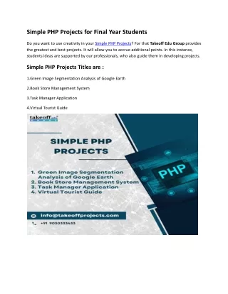 Best Simple PHP Projects for Final Year Students