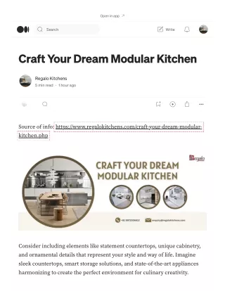 Craft Your Dream Modular Kitchen