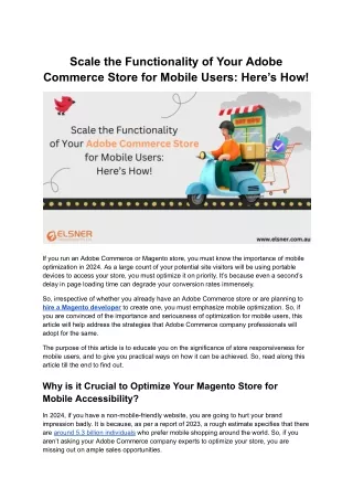 Scale the Functionality of Your Adobe Commerce Store for Mobile Users