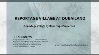 REPORTAGE VILLAGE AT DUBAILAND E-Brochures.pdf