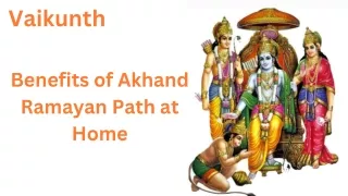 Benefits of Akhand Ramayan Path at Home