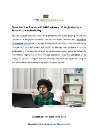 Streamline Your Process with INN Confidence Ltd: