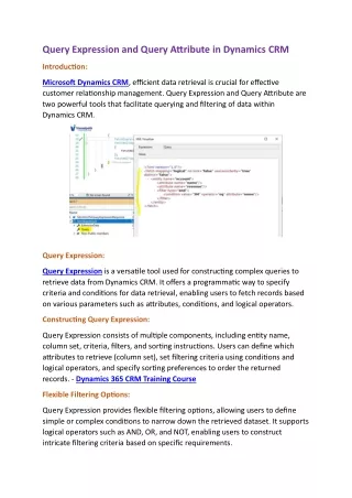 Dynamics 365 CRM Training Course | Ameerpet