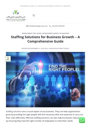 Staffing Solutions for Business Growth - Detailed Guide