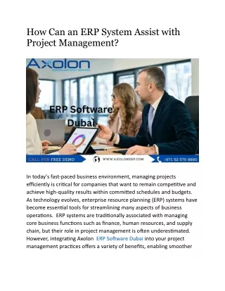 How Can an ERP System Assist with Project Management