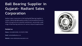 Ball Bearing Supplier in Gujarat, Ball Bearing Supplier and Dealers in Ahmedabad