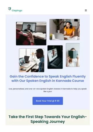 Spoken English Through Kannada Classes | Clapingo - Clapingo