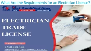 What Are the Requirements for an Electrician License