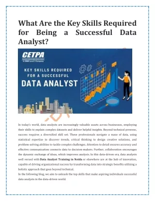 What Are the Key Skills Required for Being a Successful Data Analyst