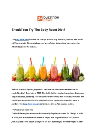 Should You Try The Body Reset Diet_
