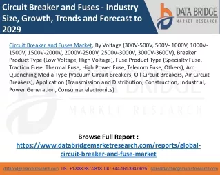 Circuit Breaker and Fuses Market - Industry Trends and Forecast to 2029