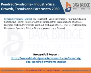 Pendred Syndrome Market – Industry Trends and Forecast to 2030