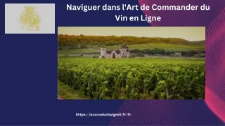 Naviguer dans l'Art de Commander du Vin en Ligne