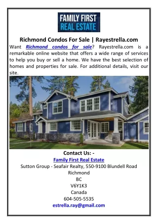 Richmond Condos For Sale Rayestrella.com