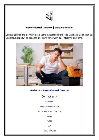 User Manual Creator  Easemble.com