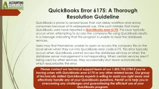 Effective Remedy To Resolve QuickBooks Error 6175