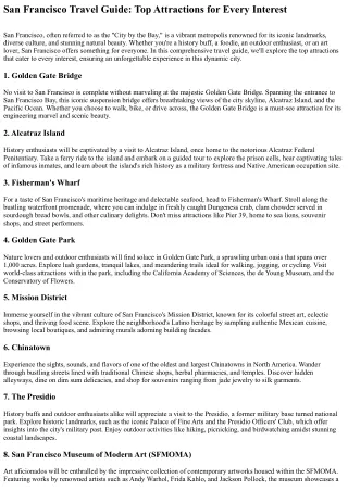 Unveiling the Heart of San Francisco: Exploring the City's Historic Sites