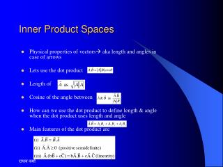 Inner Product Spaces