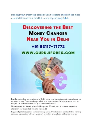 #BestMoneyChangerDelhi #CurrencyExchangeMadeEasy