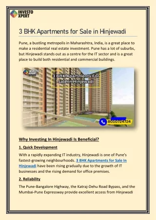 3 BHK Apartments For Sale In Hinjewadi