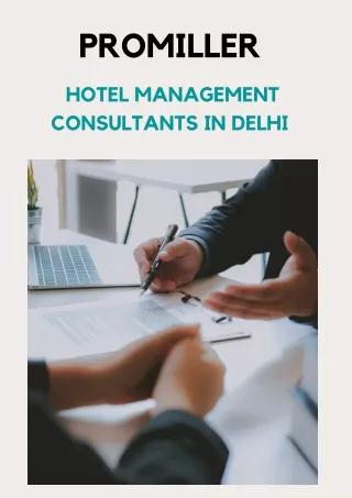 ProMiller- Hotel Management Consultants in Delhi