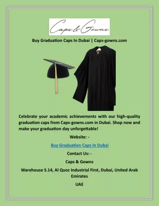Buy Graduation Caps In Dubai