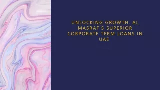 Corporate Term Loans in UAE