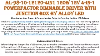 (01) AL-98-10-12120-4in1 120W 12V 4-in-1 PowerFactor Dimmable Driver with (PPT)